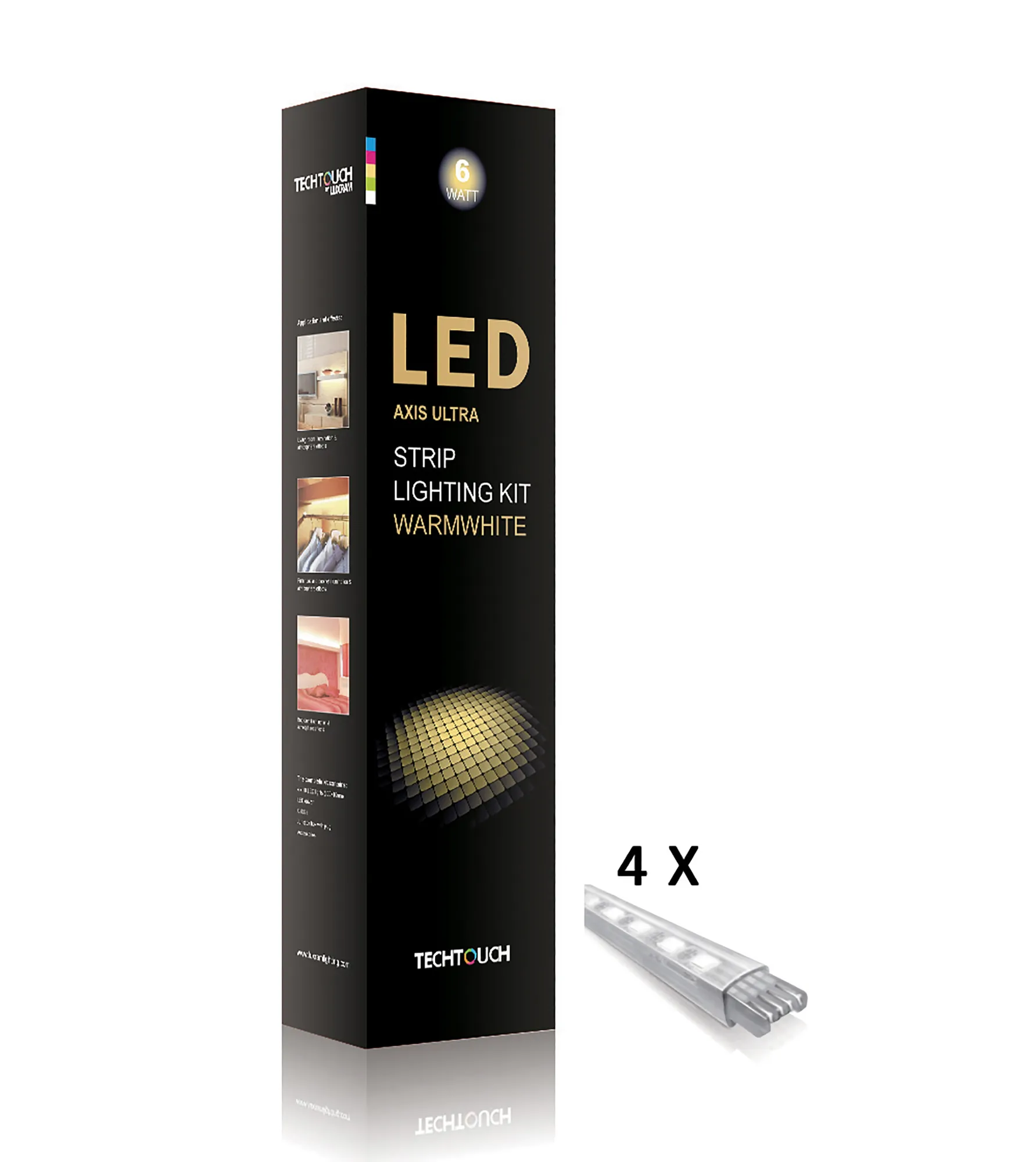 Axis 6400K Kit 4x18 LED Rigid Strips (6W)